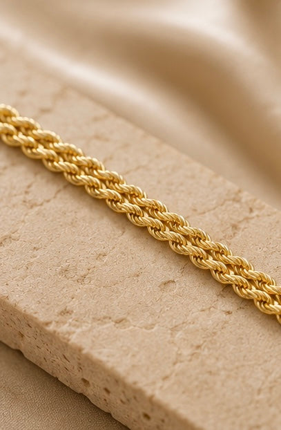 14K Yellow Double Rope Necklace