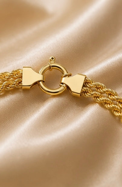14K Yellow Double Rope Necklace