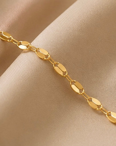 14K Yellow Gold Mirror Necklace