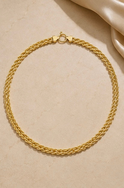 14K Yellow Double Rope Necklace