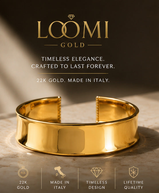 22K Yellow Gold Cuff Bangle