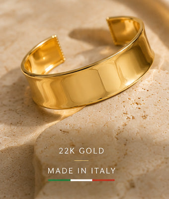 22K Yellow Gold Cuff Bangle