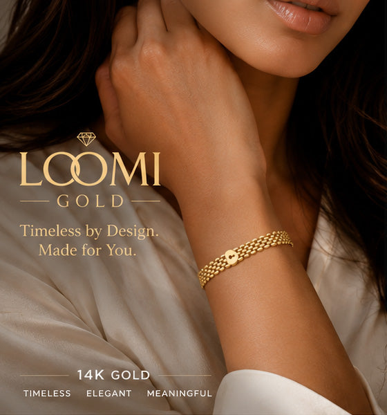 14K Yellow Gold Panther Link Bracelet